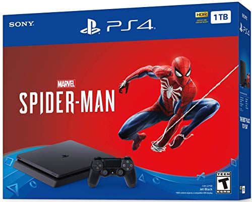 PS4 Slim 1TB Console - Spider-Man Bundle (Renewed)