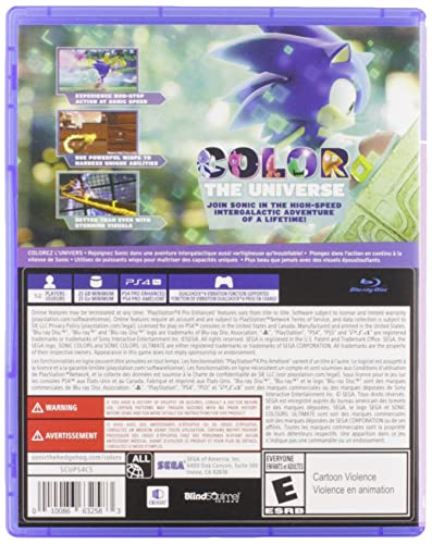 Sonic Colors Ultimate Standard Edition for PlayStation 4