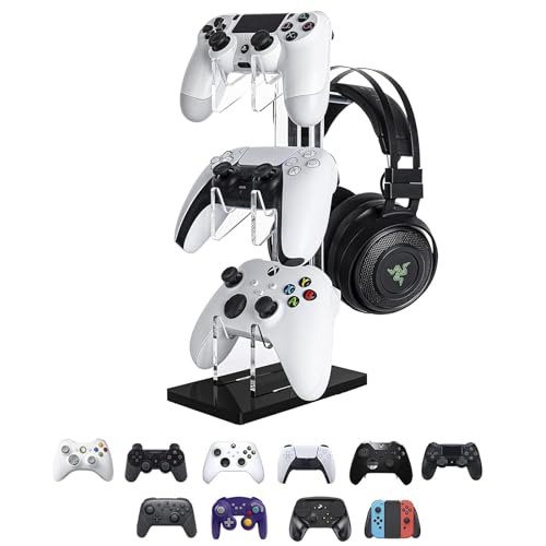 Universal 3 Tier Gaming Controller and Headset Stand