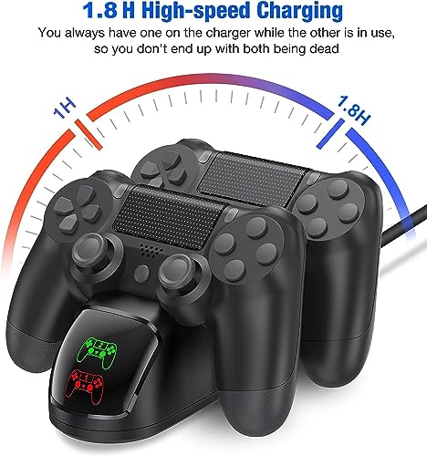 PS4 Controller Charger Dock with Fast Charging Cable