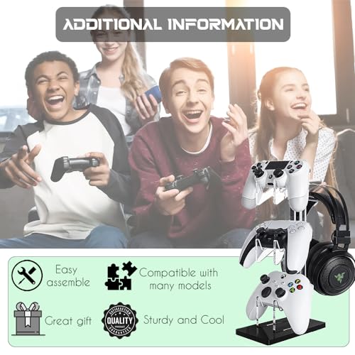 Universal 3 Tier Gaming Controller and Headset Stand