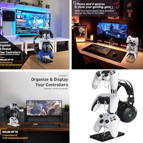 Universal 3 Tier Gaming Controller and Headset Stand