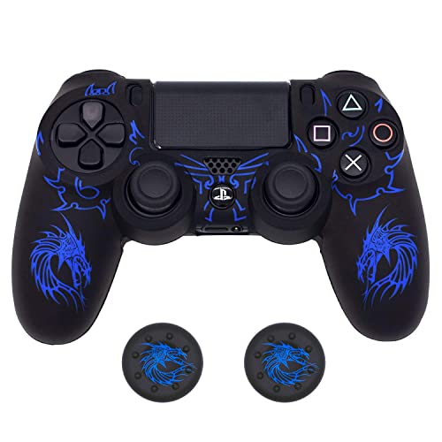 BRHE Anti-Slip Silicone PS4 Controller Skin with 2 Thumb Grips