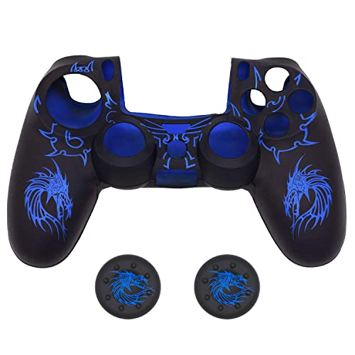 BRHE Anti-Slip Silicone PS4 Controller Skin with 2 Thumb Grips