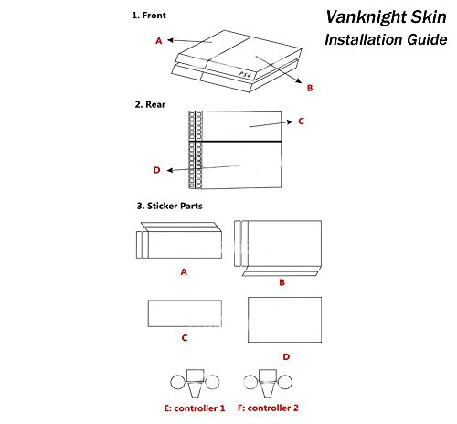 Vanknight PS4 Vinyl Skin Stickers for Console Controllers