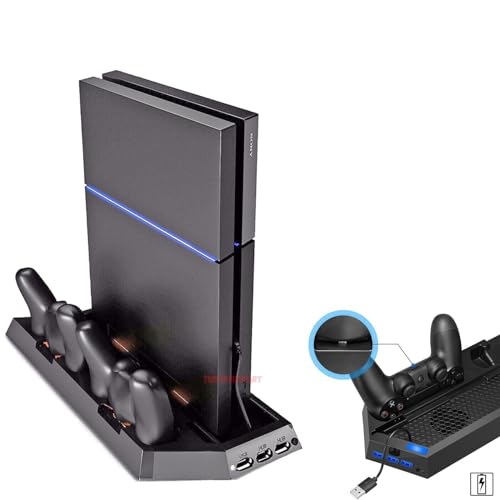 PS4 Cooling Station with Controller Charging Docks & USB Hub