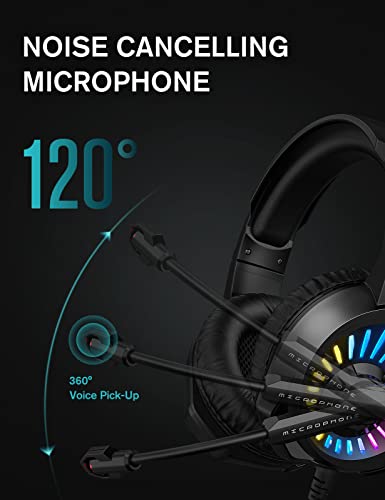 ZIUMIER Gaming Headset with Microphone for PS4 PS5