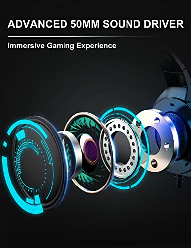 ZIUMIER Gaming Headset with Microphone for PS4 PS5