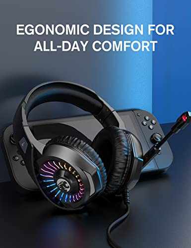 ZIUMIER Gaming Headset with Microphone for PS4 PS5