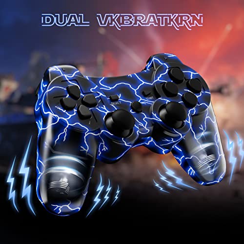 Kujian Wireless PS3 Controller 6-axis Dual Vibration Blue+Red