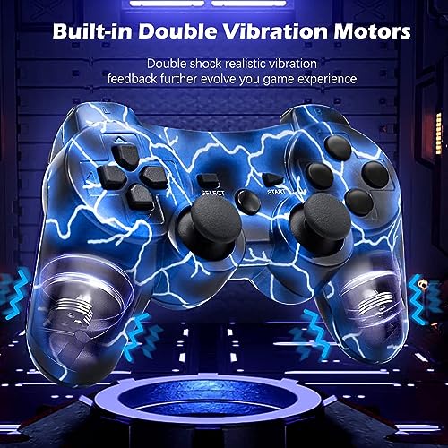 2 Pack Wireless PS3 Controllers with Charging Cable