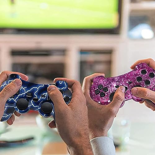 2 Pack Wireless PS3 Controllers with Charging Cable