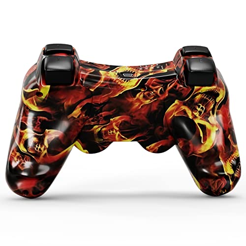 Wireless PS3 Controller with Dual Vibration - Blaze Skullk