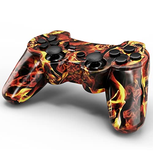Wireless PS3 Controller with Dual Vibration - Blaze Skullk