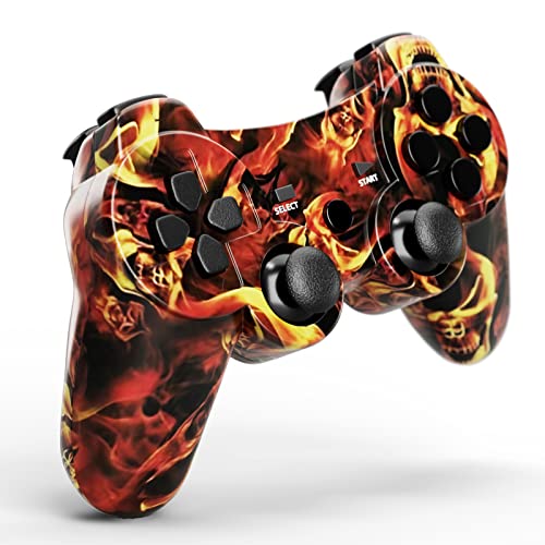 Wireless PS3 Controller with Dual Vibration - Blaze Skullk
