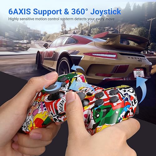 PS3 Controller 2-Pack with Upgraded Joystick, Bluetooth Connection