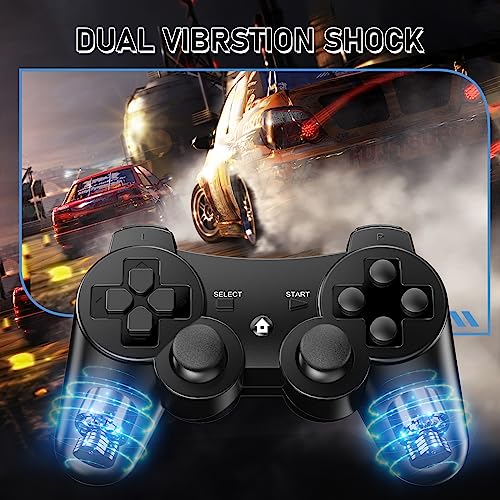 Diswoe Wireless PS-3 Controllers 2 Pack, Bluetooth Gamepad