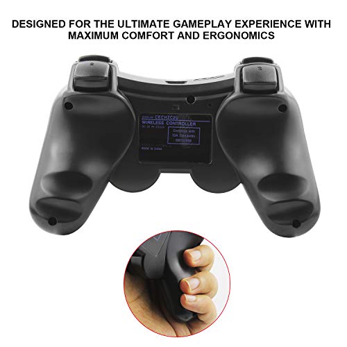 Diswoe Wireless PS-3 Controllers 2 Pack, Bluetooth Gamepad