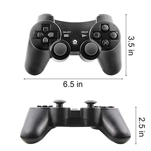 Diswoe Wireless PS-3 Controllers 2 Pack, Bluetooth Gamepad