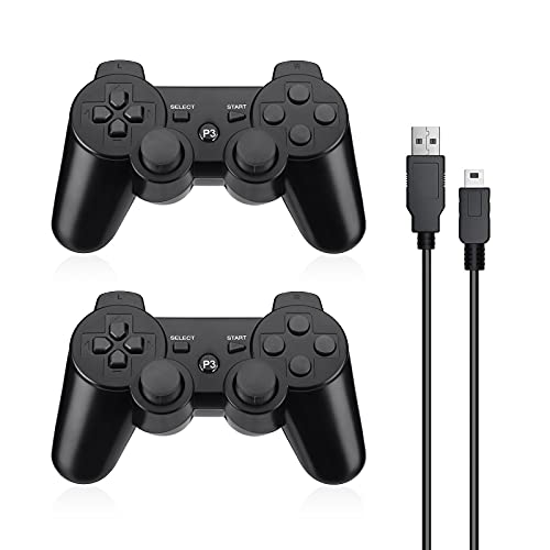 2 Pack Powerextra Wireless Gaming Controller for PS-3