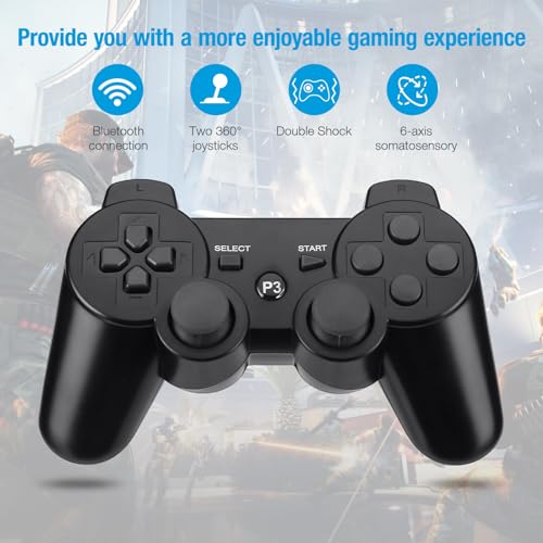 2 Pack Powerextra Wireless Gaming Controller for PS-3