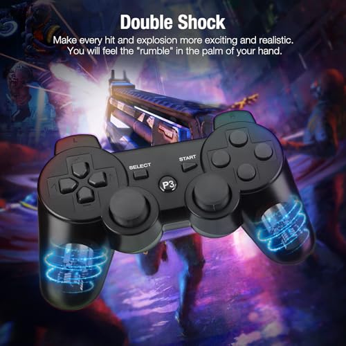 2 Pack Powerextra Wireless Gaming Controller for PS-3