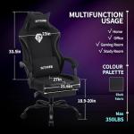 Adult Gaming Chair with Footrest and Ergonomic Design