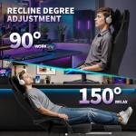 Adult Gaming Chair with Footrest and Ergonomic Design