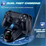 Black PS4 Controller Charging Station with USB Port