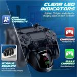 Black PS4 Controller Charging Station with USB Port