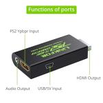 LiNKFOR PS2 to HDMI Converter with 3.5mm Audio