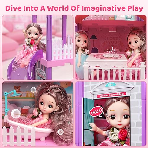 Barbie Dollhouse with 11 Rooms & 2 Dolls