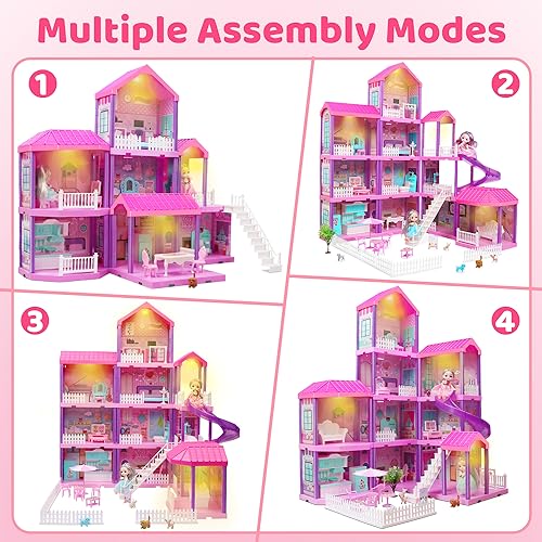 Barbie Dollhouse with 11 Rooms & 2 Dolls