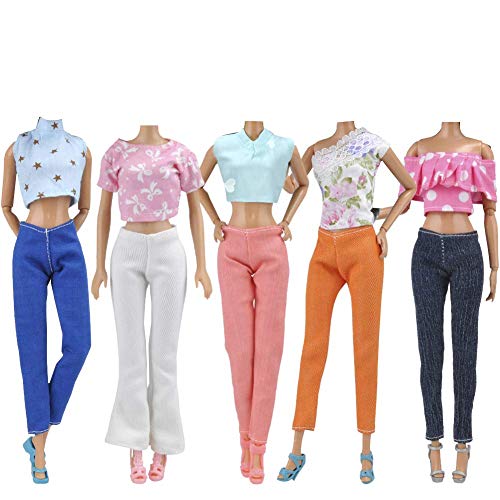 Barbie Doll Clothes and Shoes Bundle - 15 Items