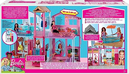 Barbie 3-Story Townhouse with Rooftop Lounge