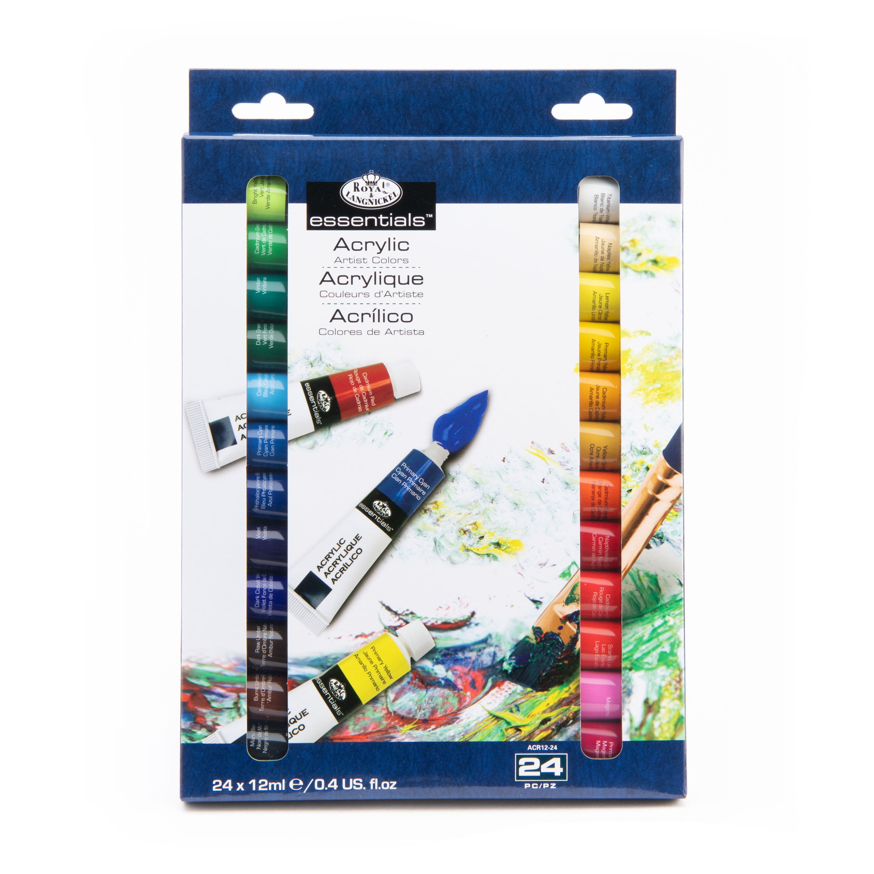 Royal & Langnickel 12 ml Acrylic Paint Set, 24 Colors