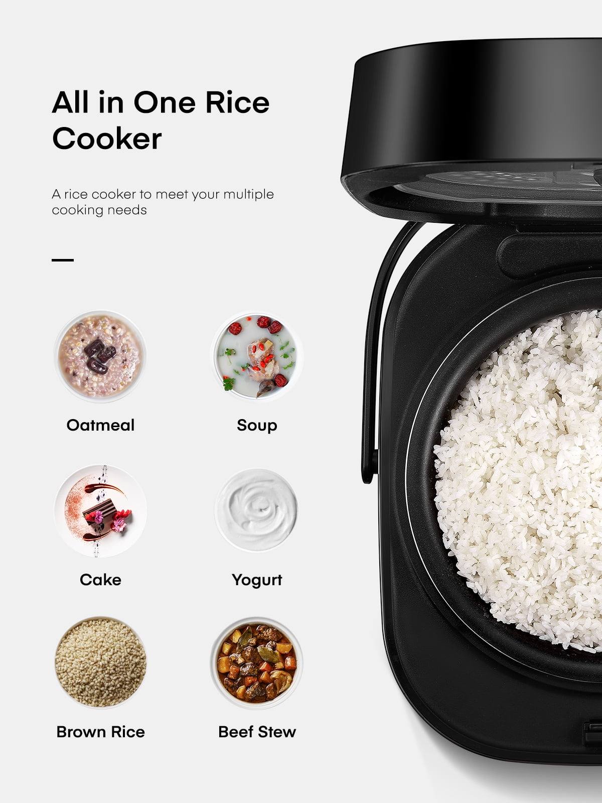 Digital 10-in-1 Rice Cooker Steamer Slow Cooker