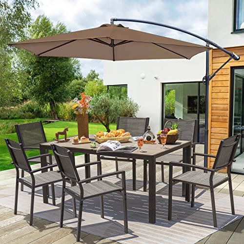 Homall 7 Pieces Patio Dining Set with Stackable Chairs