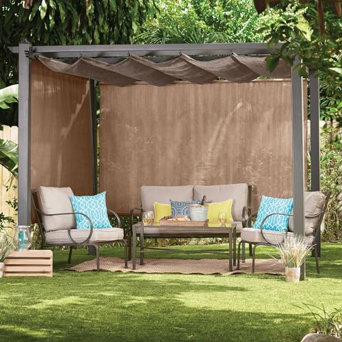 Almond 4' x 6' Coolaroo Outdoor Roller Shade