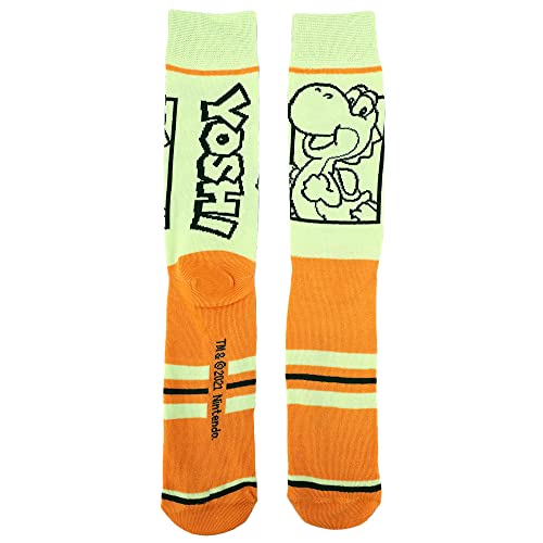 Super Mario Split Men's Collectible Crew Sock Set