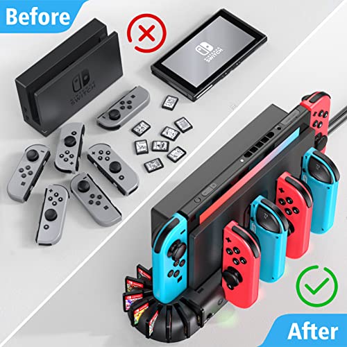 Nintendo Switch Controller Charging Dock & 8 Game Storage