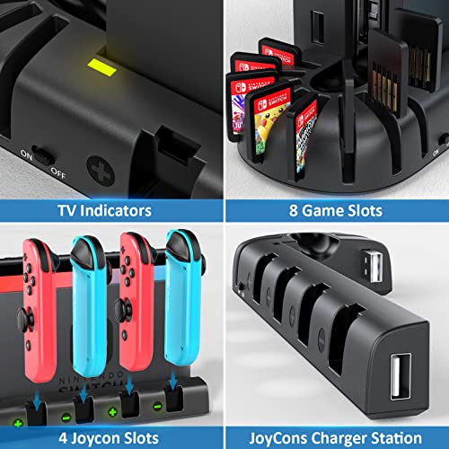 Nintendo Switch Controller Charging Dock & 8 Game Storage