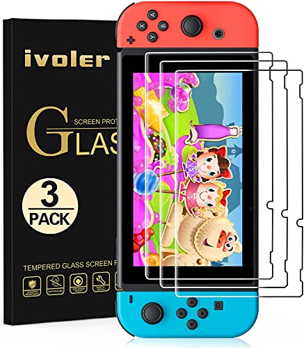 iVoler 3-Pack Nintendo Switch Tempered Glass Screen Protector