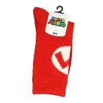 Super Mario Cozy Mario Logo Crew Socks