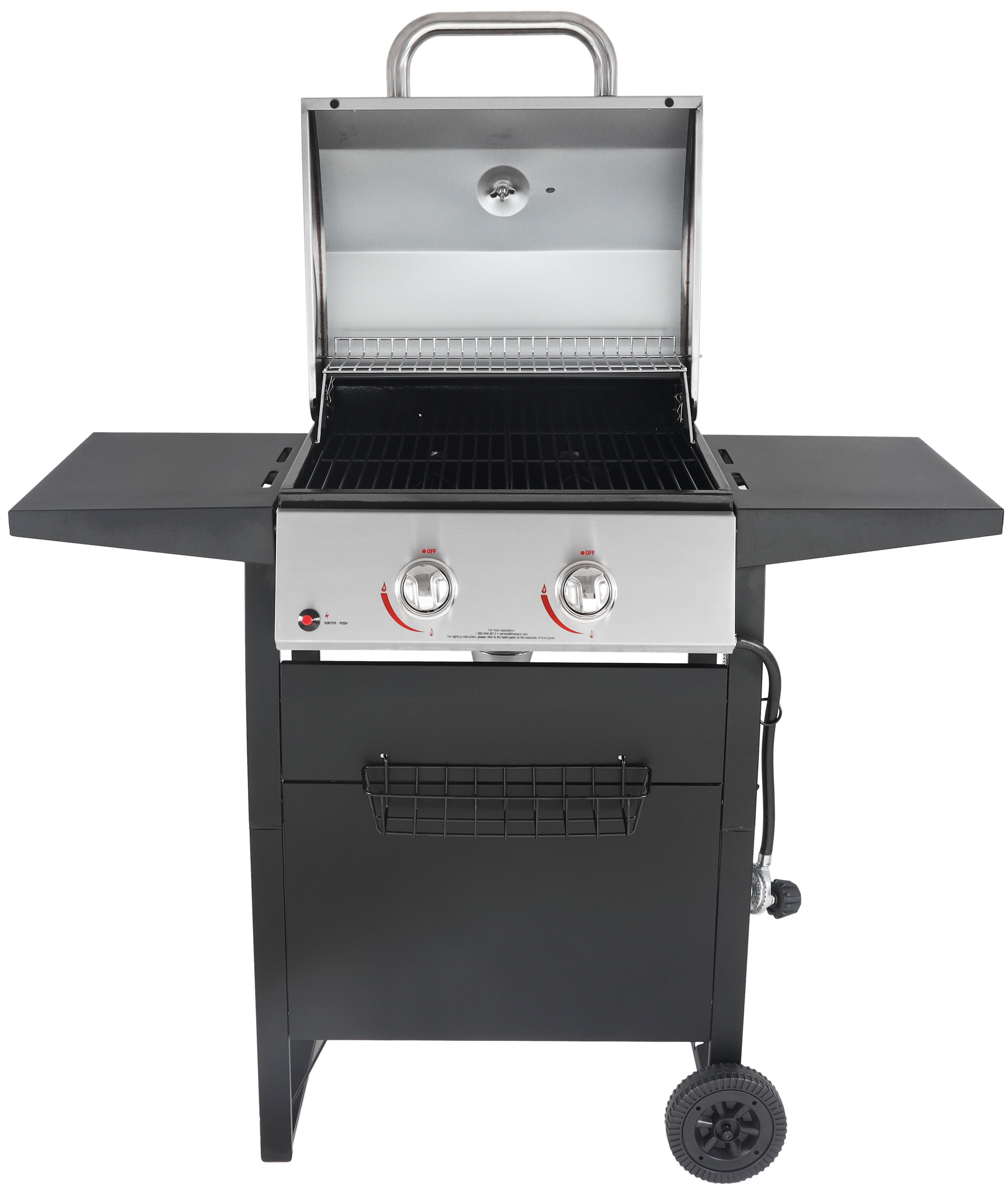 RevoAce Stainless & Black 2-Burner Propane Grill