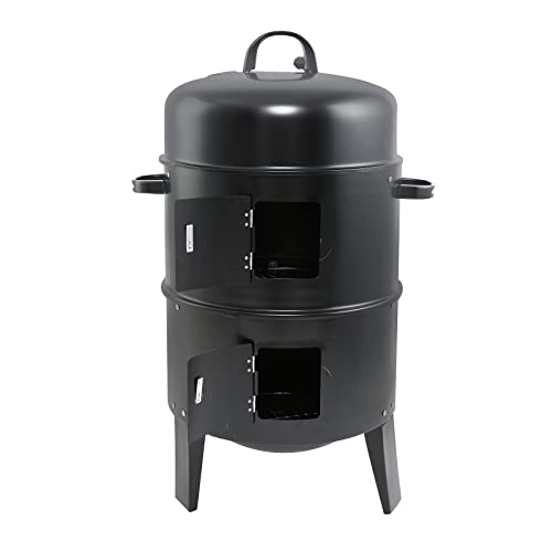 Tengchang 32" Charcoal Smoker BBQ Grill: Outdoor Cooker