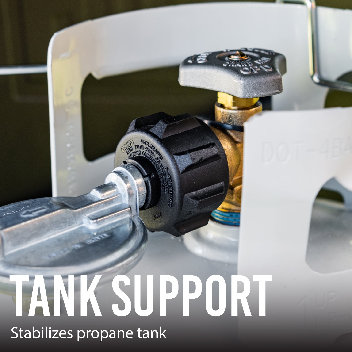 Blue Propane Gas Grill with 4 Burners and Side Burner