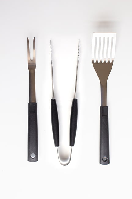 3 Piece Stainless Steel BBQ Grill Tool Set