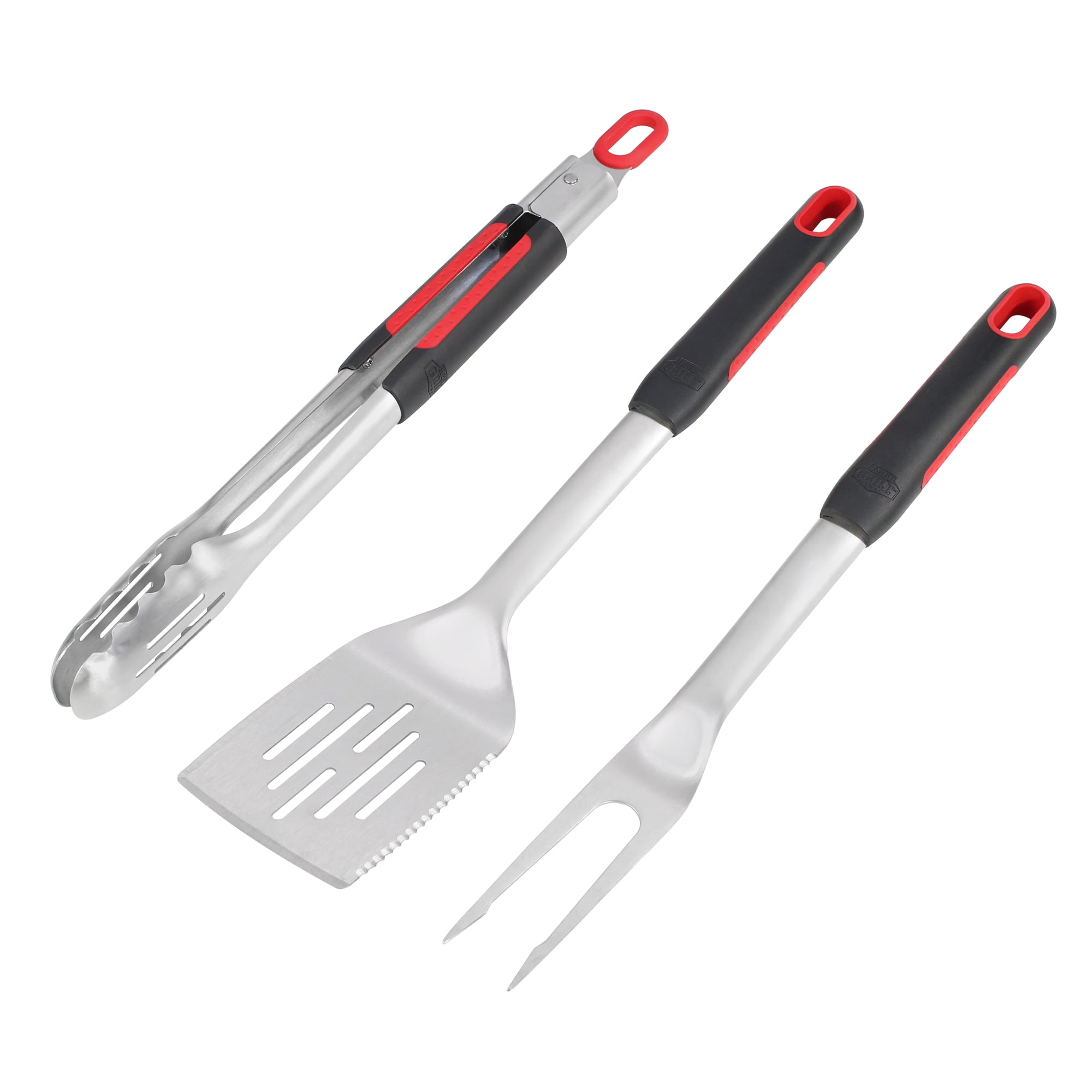 Stainless Steel 3-Piece BBQ Tool Set