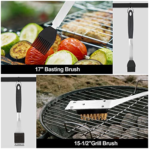 15PCS HAUSHOF BBQ Grill Set, Large Heavy Duty Stainless Steel Grilling Accessories